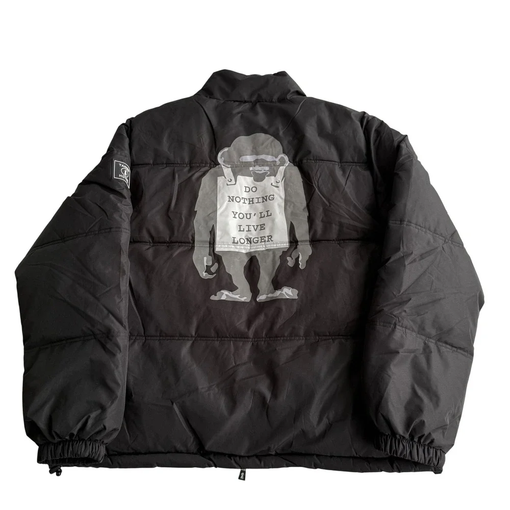Tango Hotel Limited Edition Do Nothing Graffiti Black Puffer‎ Jacket XL